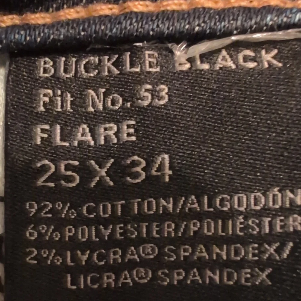 Buckle Black Blue Denim Flare Jeans 25x34 - Picture 2 of 14